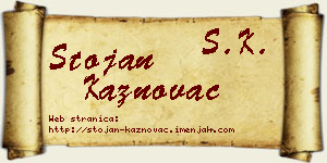 Stojan Kaznovac vizit kartica